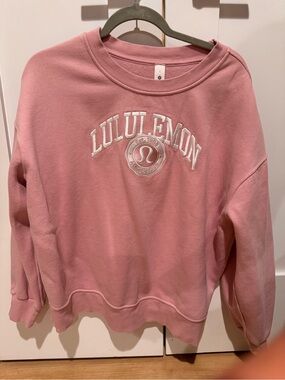 lululemon athletica Dusty Pink Crewneck Sweatshirt with White Logo